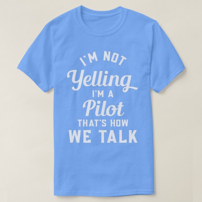 Camiseta Funny Pilot cita Sarcastic Pilot 1 (Frente do Design)