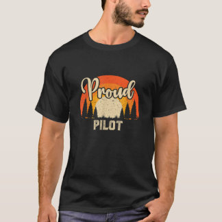 Camiseta Funny Pilot Superherói Vintage Tee For Men Pai