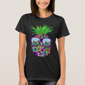 Camiseta Funny Pineapple Sunglasses Aloha Hawaiian Hawaii B
