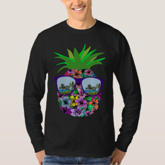 Camiseta Funny Pineapple Sunglasses Aloha Hawaiian Hawaii B