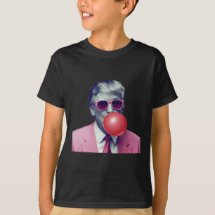 Camiseta Funny Pink Donald Trump Bubble Gum Yum Te