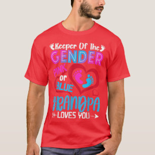 Camiseta Funny Pink Or Blue Grandpa Loves You Gender Reveal