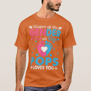 Camiseta Funny Pink Or Blue Pops Loves You Gender Reveal Cu