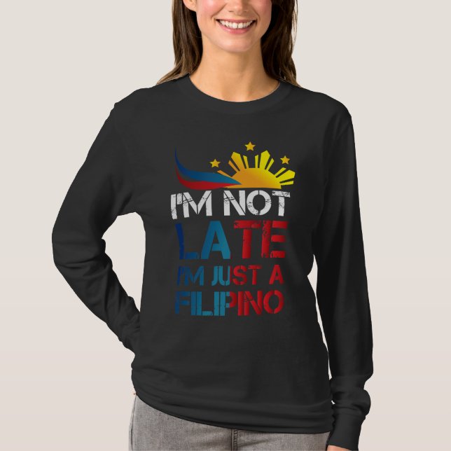 Camiseta Funny Pinoy Piadas Pontuação Filipinas Filipino (Frente)