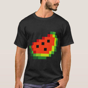 Camiseta Funny Pixel Watermelon - Retro 8 - Jogo Arcade Bit
