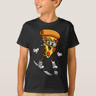 Camiseta Funny Pizza Ski Cheesy Pie Foodie Skiing Instructo