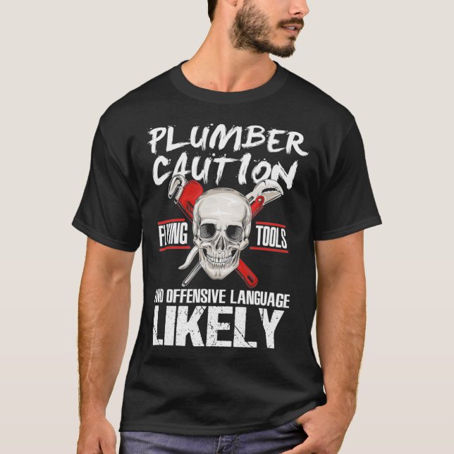 Camiseta Funny Plumber Pipefitter Offensive Language Gift (Frente)