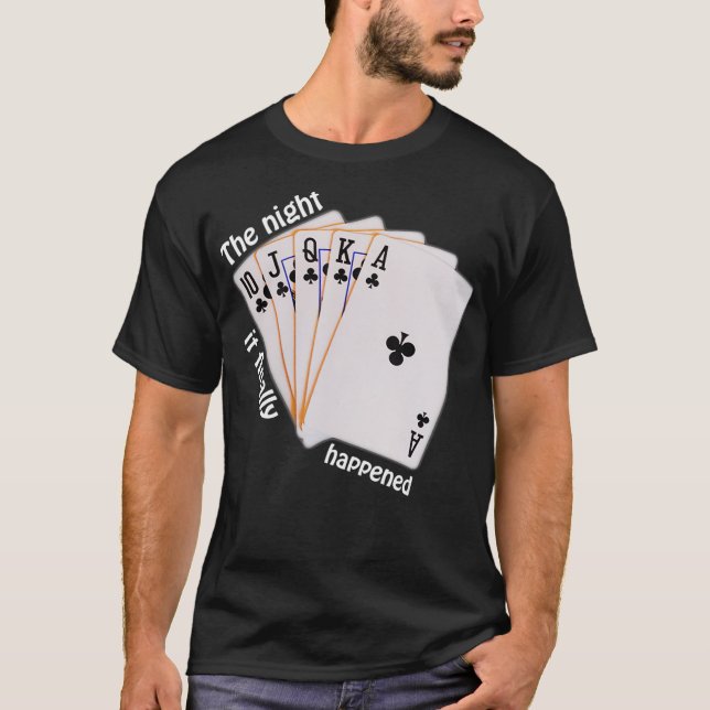 Camiseta Funny Poker   Royal Straight Flush  (Frente)