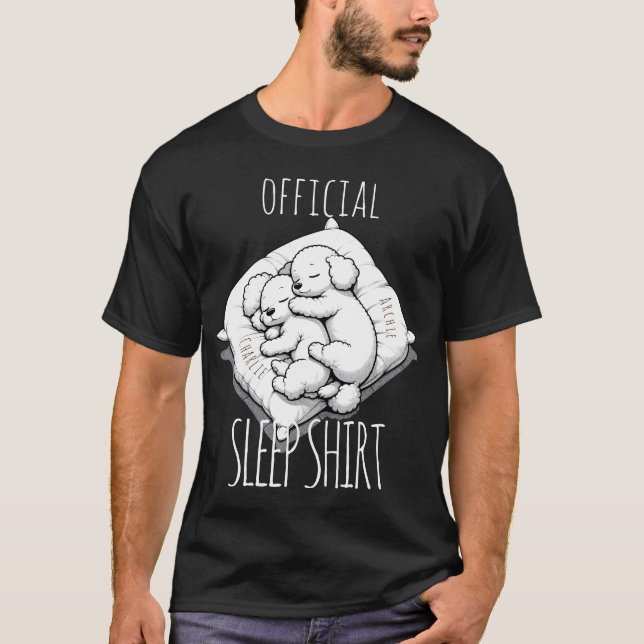Camiseta Funny Poodle Lover Oficial Dorme (Frente)