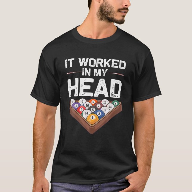 Camiseta Funny Pool Billiards Design For Men Women Pool Gam (Frente)