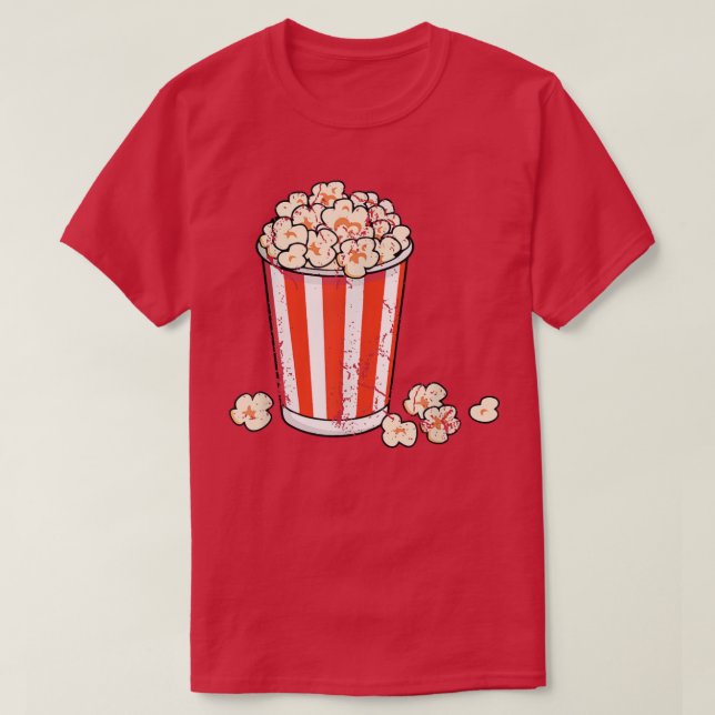Camiseta Funny popcorn bag movie theater family movie night (Frente do Design)