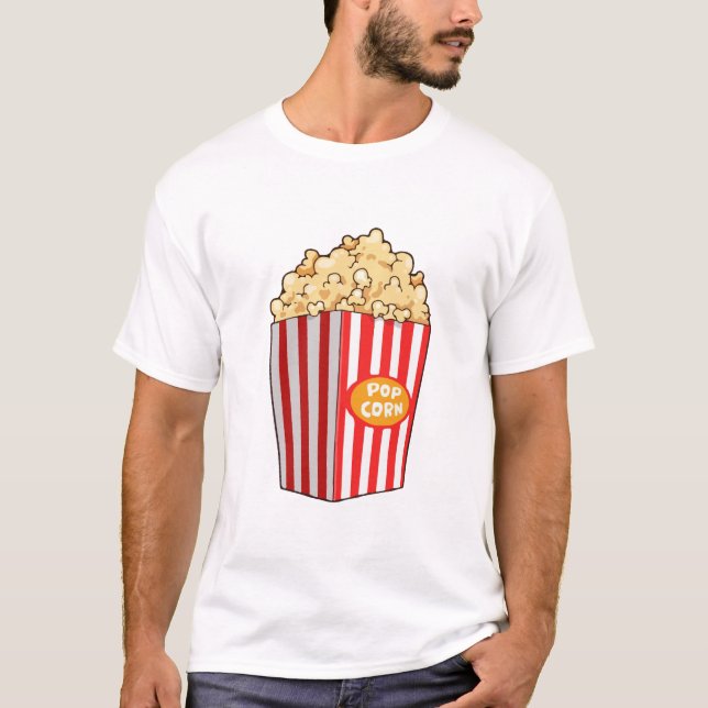 Camiseta Funny Popcorn, Popcorn Gifts, Movie Lover  (Frente)