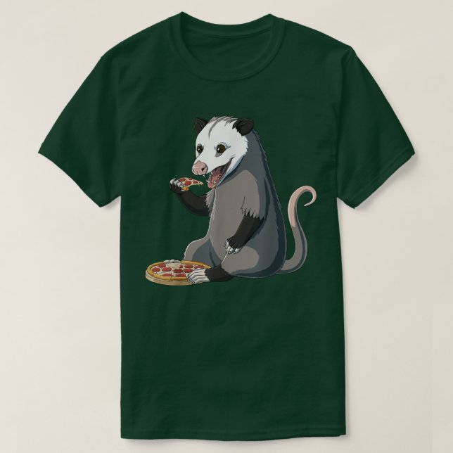 Camiseta Funny Possum Pizza Lover Ogambm (Frente do Design)
