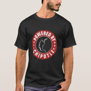 Camiseta Funny Powered By Chipotle Design Chili Pepper T Sh