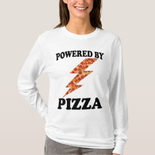 Camiseta Funny Powered By Pizza Legal