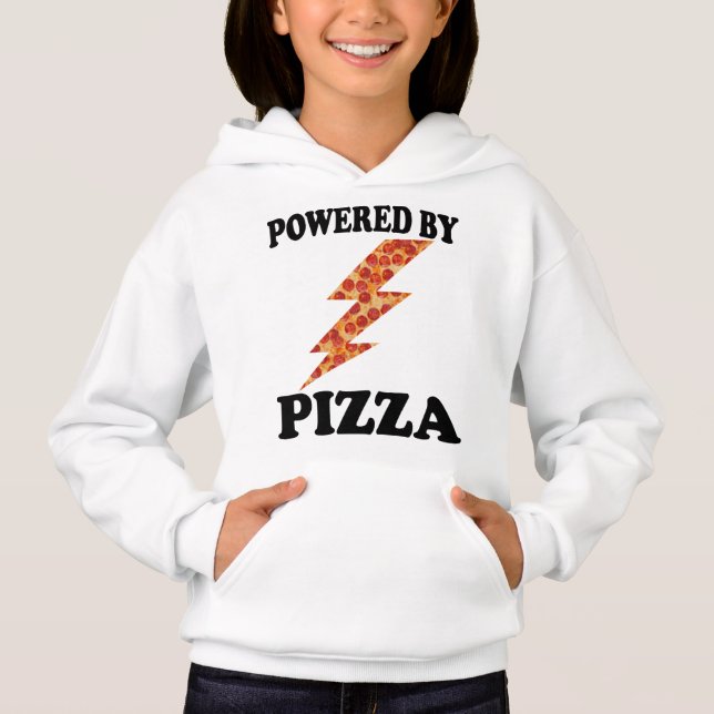 Camiseta Funny Powered By Pizza Legal (Frente)