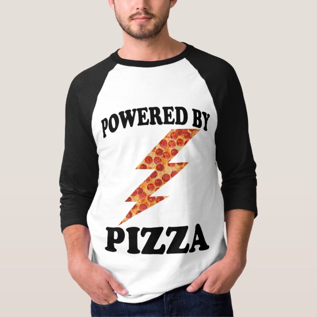 Camiseta Funny Powered By Pizza Legal (Frente)
