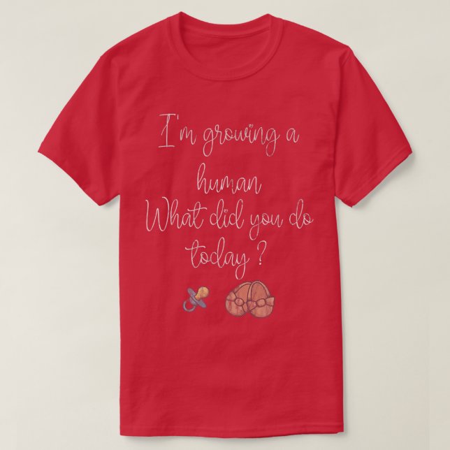 Camiseta Funny Pregnancy Design with Imprint, pacifiers and (Frente do Design)