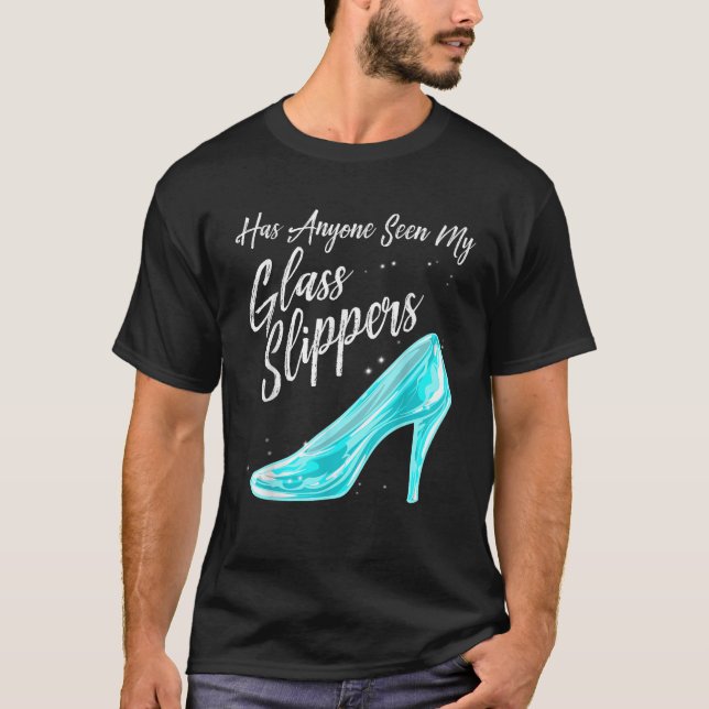 Camiseta Funny Princess Glass Slippers Gift Women Fairy Tal (Frente)