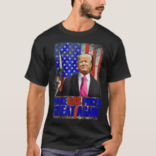 Camiseta Funny Pro Trump Torna os preços do gás Excelente
