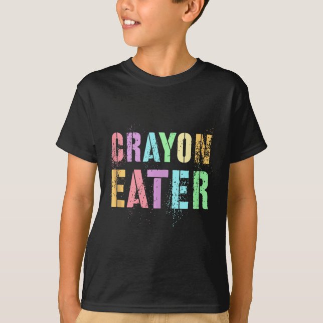 Camiseta Funny Proud Crayon Eater Military Veteran Dad Offi (Frente)