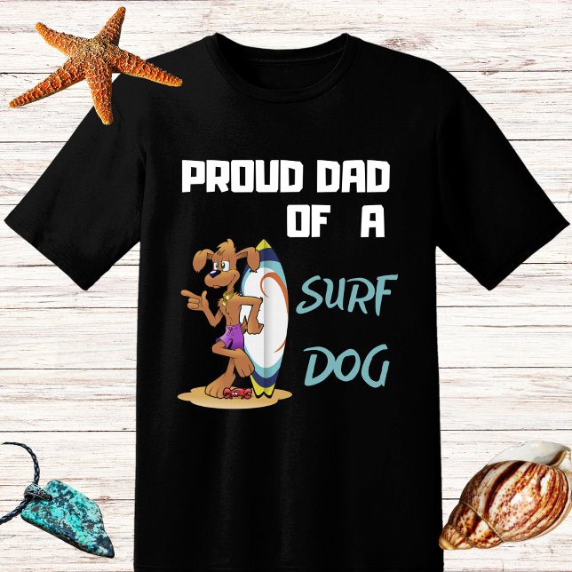 Camiseta Funny Proud Pai cão Surf surfista (Criador carregado)