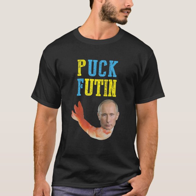 Camiseta Funny Puck Futin Meme I Stand With Ukraine Support (Frente)