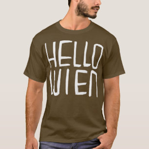 Camiseta Funny Pun Hello Wien Typografia Hello Wien Viena