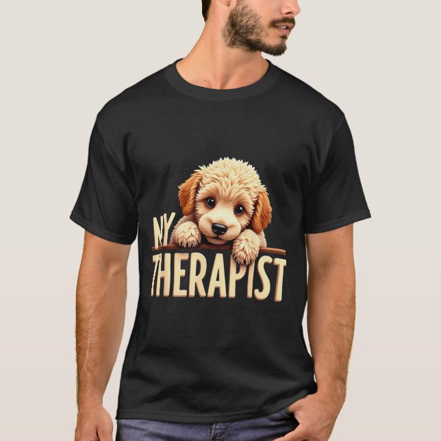 Camiseta Funny Puppy My Therast Odle Dog  (Frente)