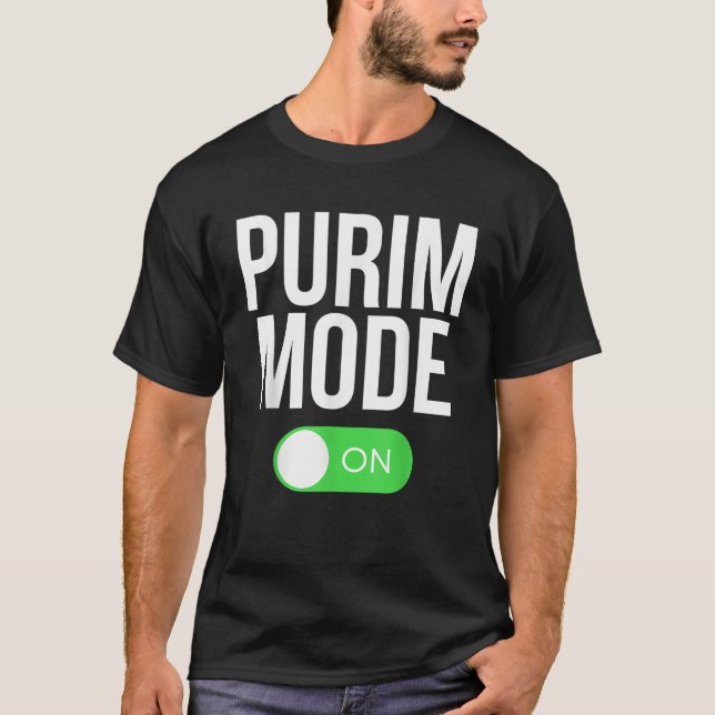 Camiseta Funny Purim Mode On Purim Festival Costume  (Frente)