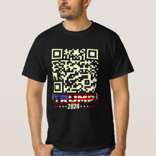 Camiseta Funny QR Presidente Trump 45/47 Trump Dancing Code
