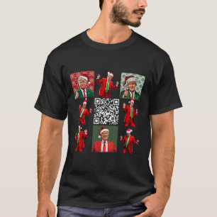 Camiseta Funny Qr Presidente Trump Christmas Dance M