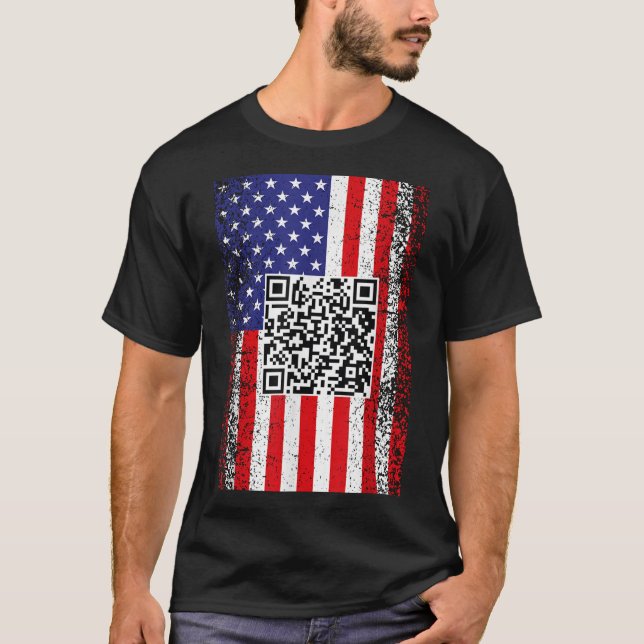 Camiseta Funny Qr Presidente Trump Code Dance (Frente)