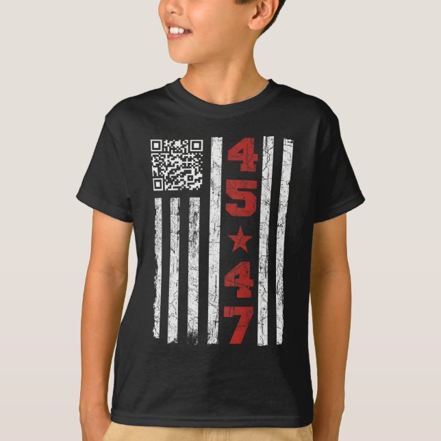 Camiseta Funny Qr Presidente Trump Dance Code Trump 4547 (e (Frente)