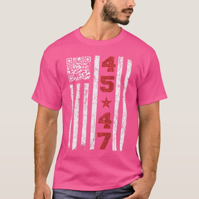 Camiseta Funny Qr Presidente Trump Dance Code Trump 4547 (O (Frente)
