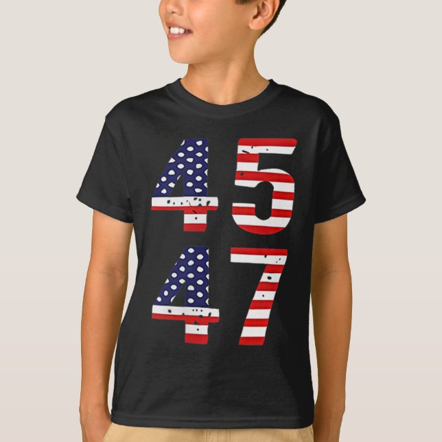 Camiseta Funny Qr Presidente Trump Dance Code Trump 45_47 (Frente)