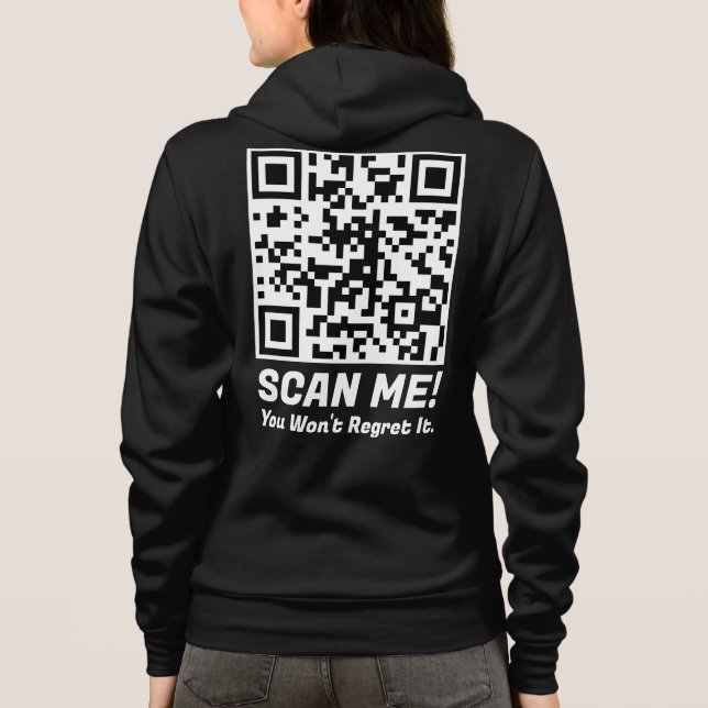 Camiseta Funny QR Scan Me! Funny Regret Joke  (Verso)