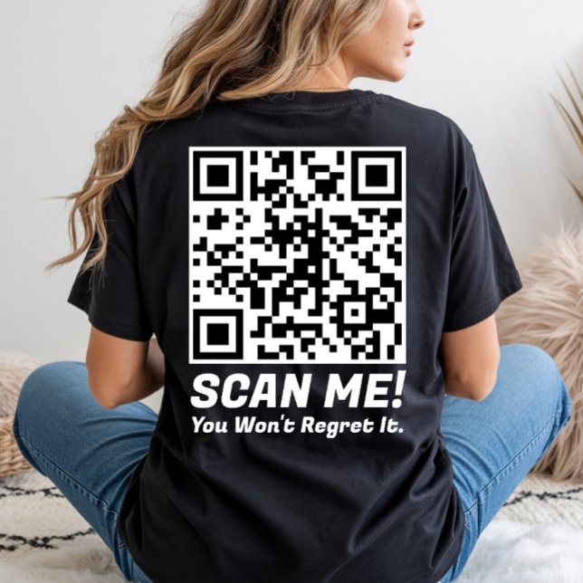Camiseta Funny QR Scan Me! Funny Regret Joke (Criador carregado)