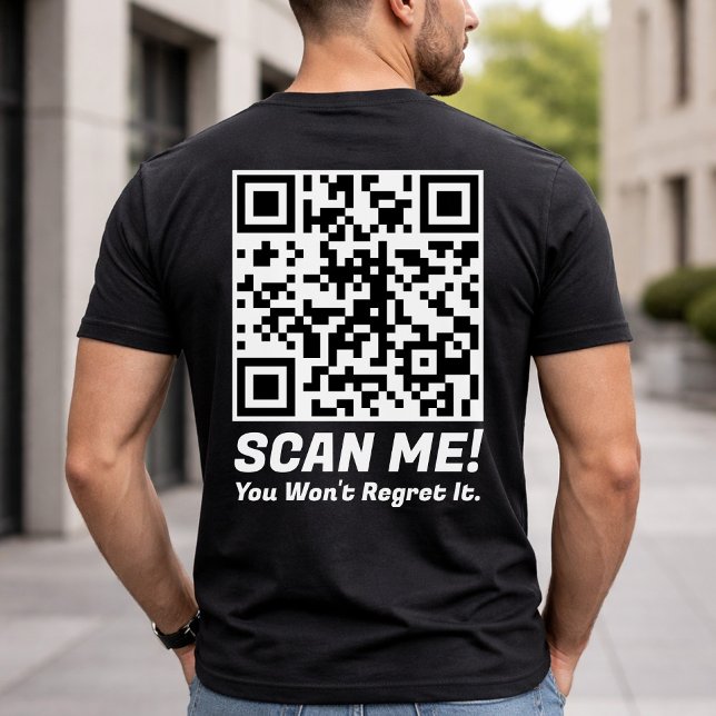 Camiseta Funny QR Scan Me! Funny Regret Joke  (Criador carregado)