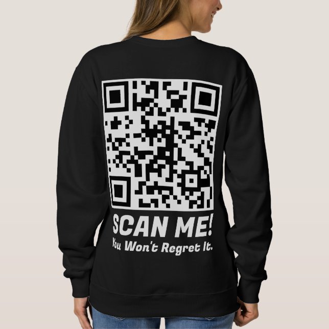 Camiseta Funny QR Scan Me! Funny Regret Joke  (Verso)