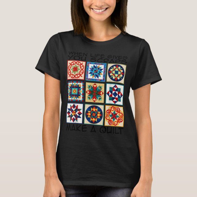 Camiseta Funny Quilting Sewing Make A Quilt Patterns Quilte (Frente)