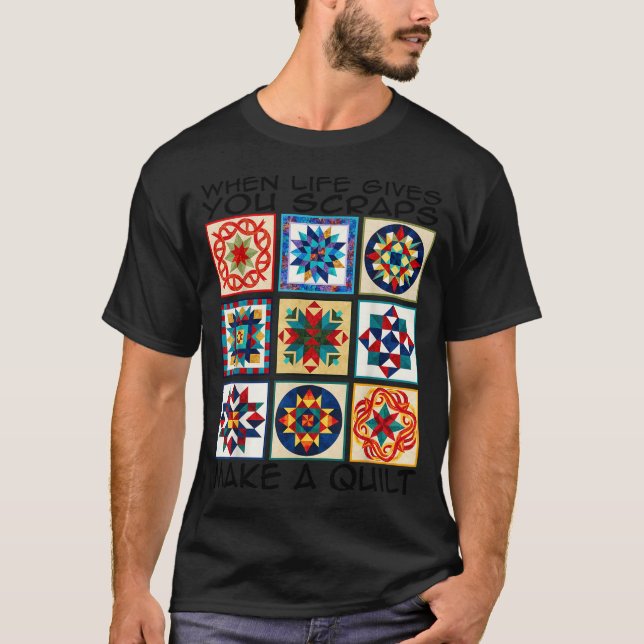 Camiseta Funny Quilting Sewing Make A Quilt Patterns Quilte (Frente)