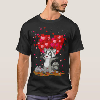 Camiseta Funny Raccoon Animal Lover Raccoon Valentine's Day