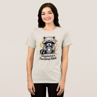 Camiseta Funny Raccoon Coffee Lover Shirt Disguised as a Fu