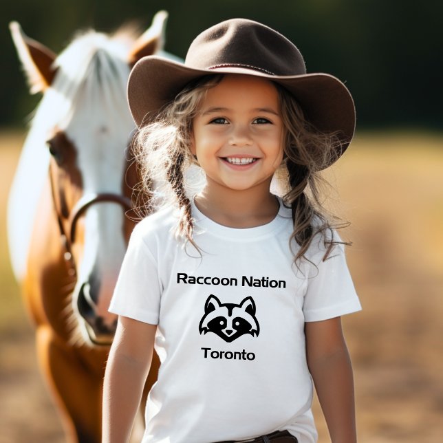 Camiseta Funny Raccoon Nation Toronto Light Monotone (Criador carregado)