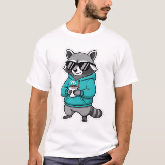 Camiseta Funny Raccoon Shirt | Coffee Lover Gift