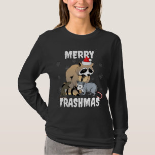 Camiseta Funny Raccoon Street Feliz Animal Trashmas Festivo