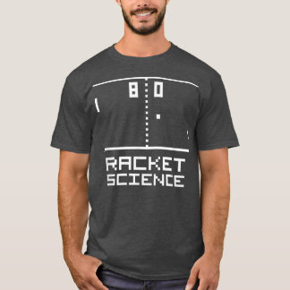 Camiseta Funny RACKET SCIENCE Ping Pong  80s Video Game Arc