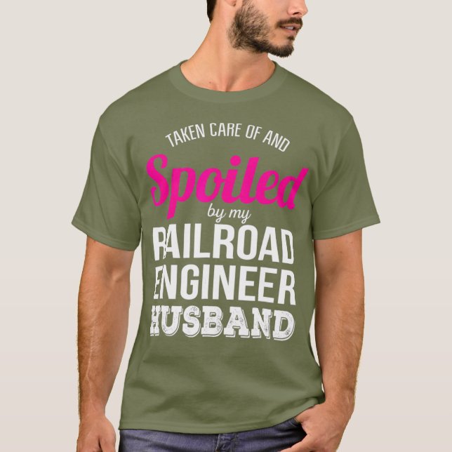 Camiseta Funny Railroad Engineer Wife  Anniversary Gift (Frente)
