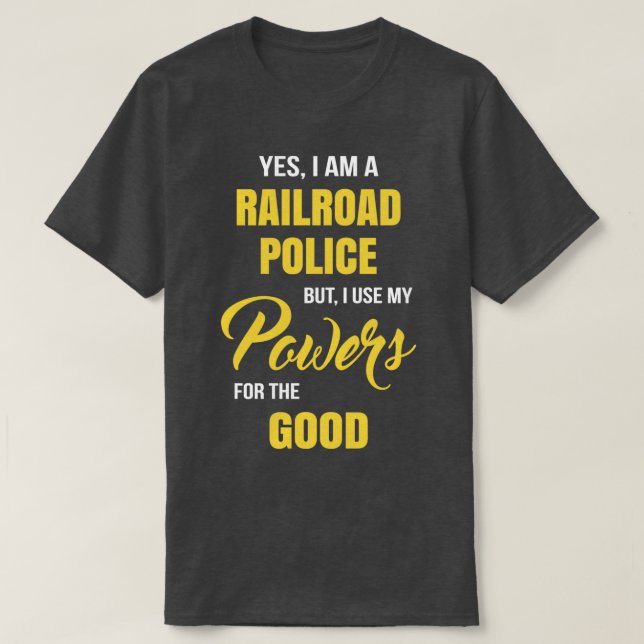 Camiseta Funny Railroad Police (Frente do Design)